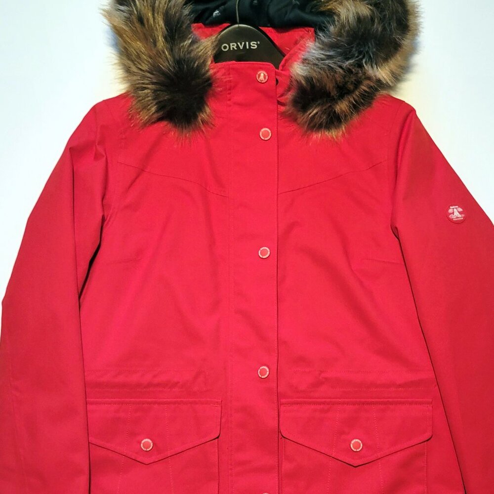 Barbour/ Orvis  - Waterproof Hooded Parka  |  Red  |  NWT  |  4 |  Insulated